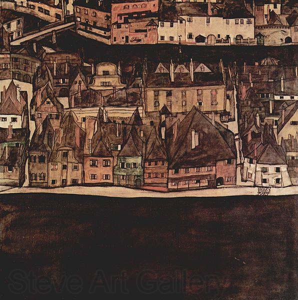 Egon Schiele Die kleine Stadt II. Spain oil painting art